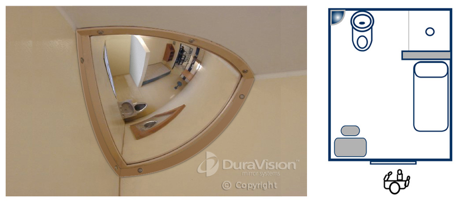 Quarter Dome Convex Polycarbonate Mirror